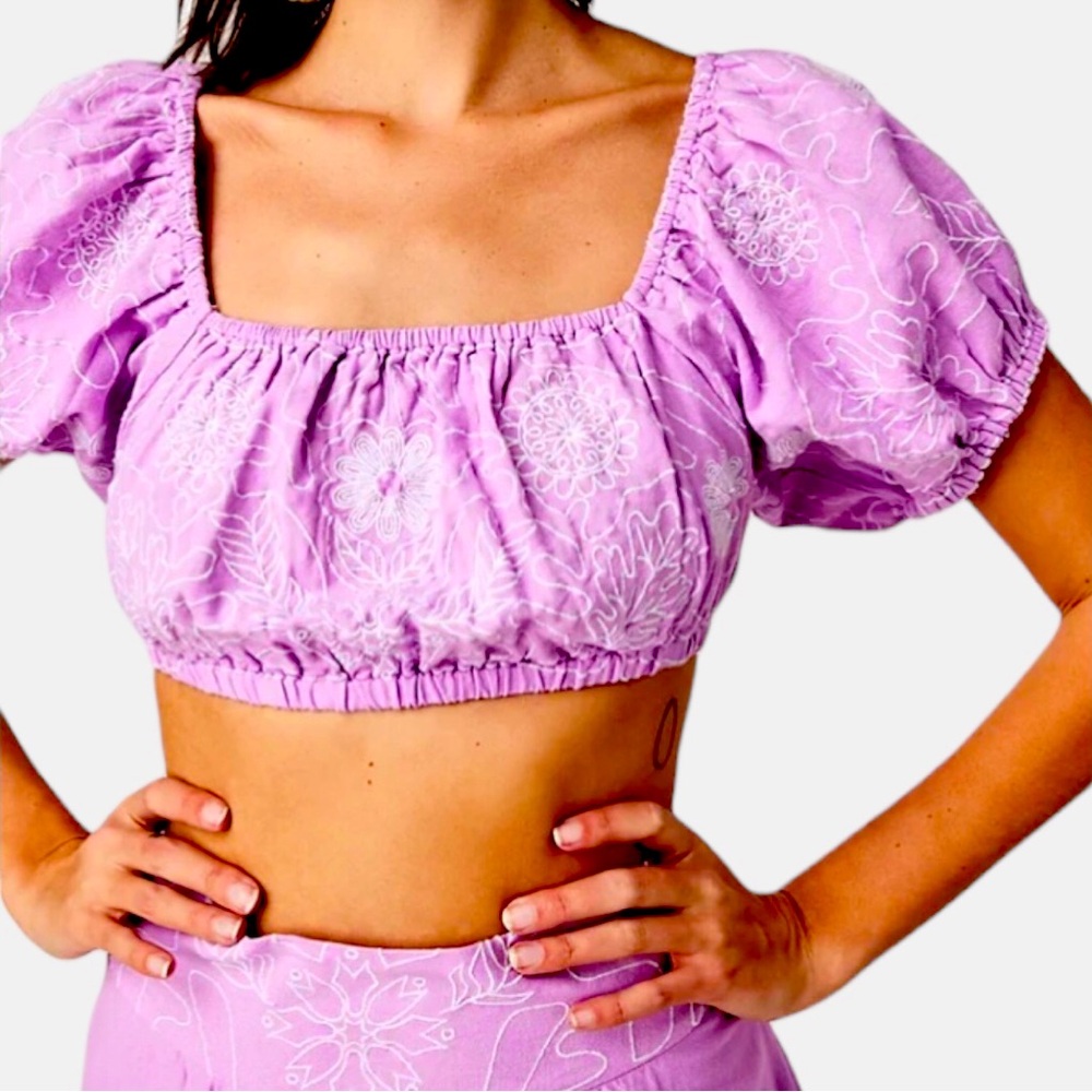 Free People 2 pc Set Lotus Gorgeous Soft Lilac Medium - Picture 5 of 15